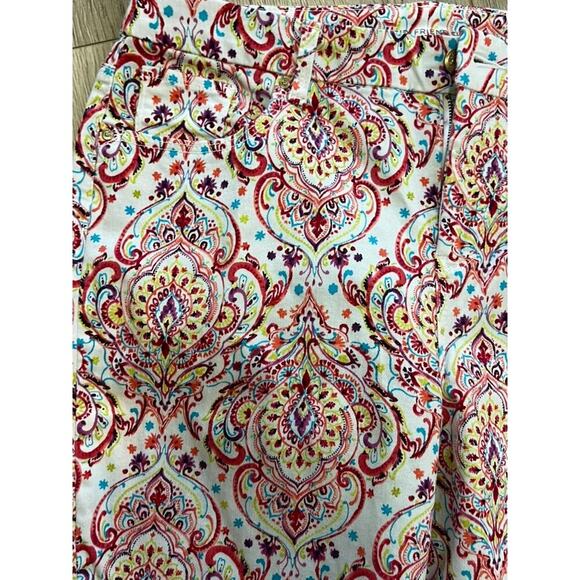 CHICOS Jeans So Slimming Girlfriend Slim Leg Floral Ankle 12 tall - Picture 3 of 9